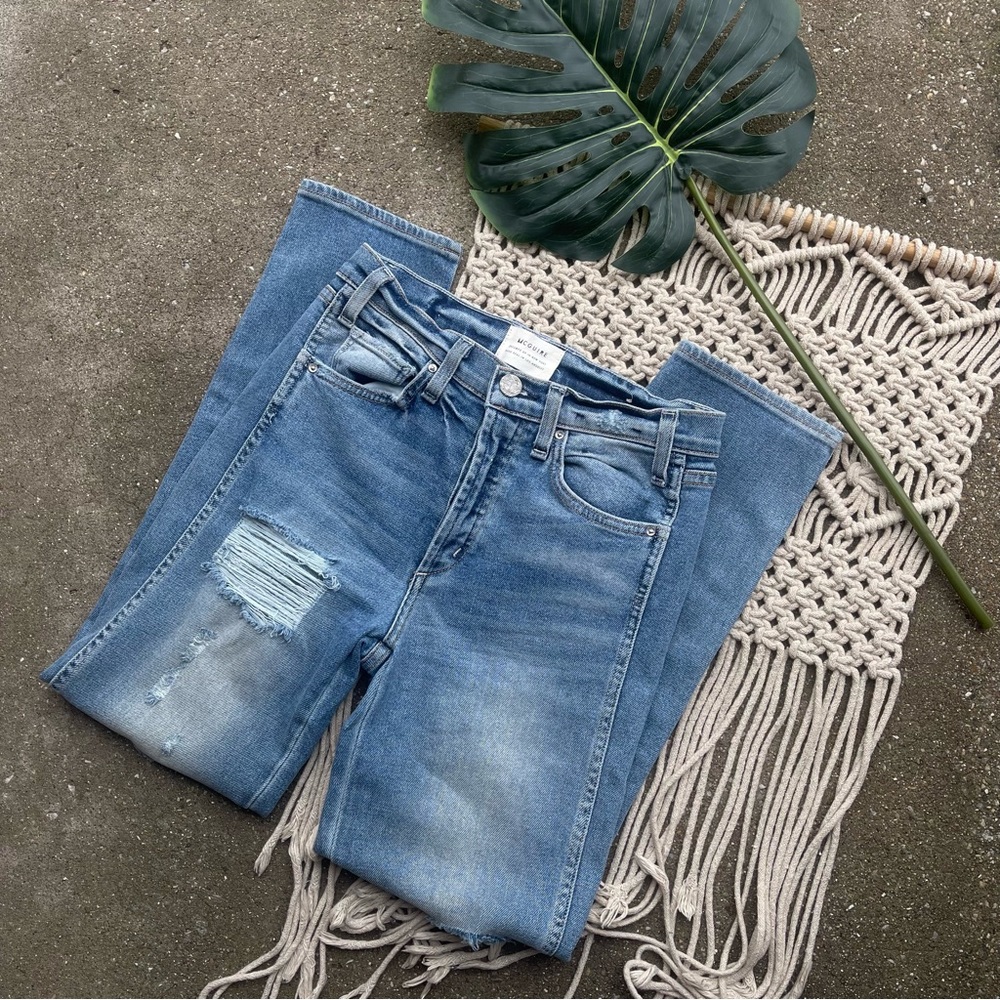 McGuire Distressed Ankle Crop Jeans Size 26